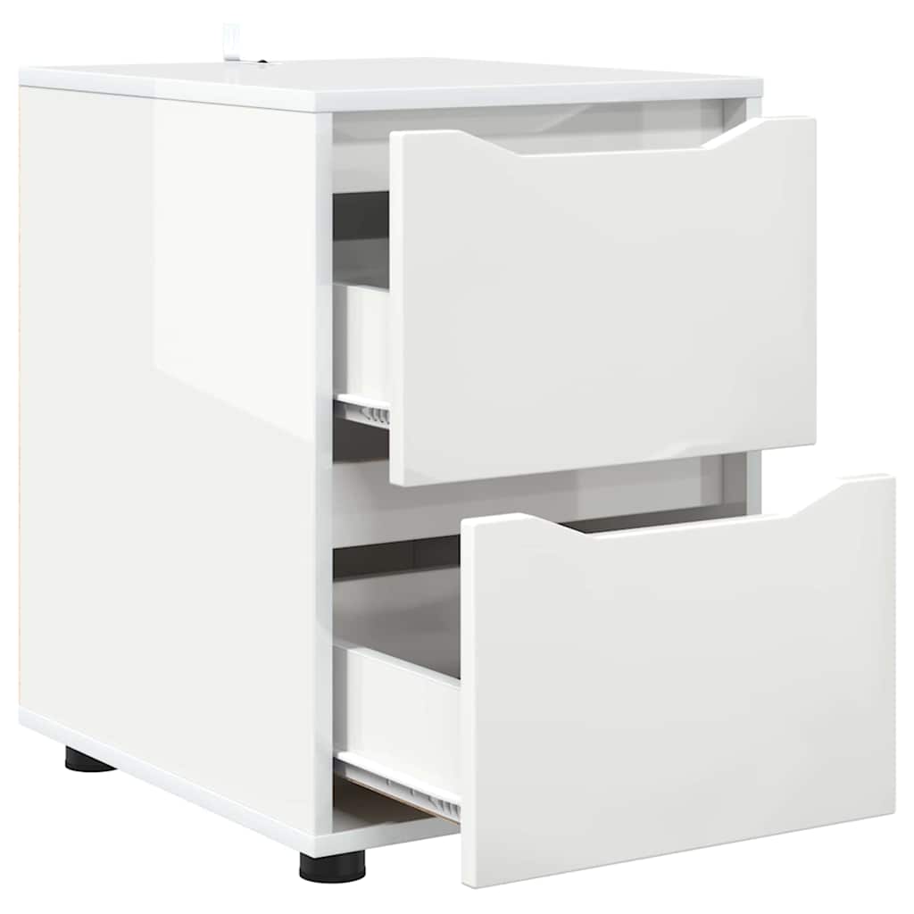 Storage Cabinet High Gloss White 40 x 48 x 57 cm