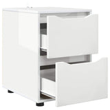 Storage Cabinet High Gloss White 40 x 48 x 57 cm - 45-Degree Angle