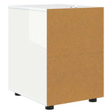 Storage Cabinet High Gloss White 40 x 48 x 57 cm - Low Angle