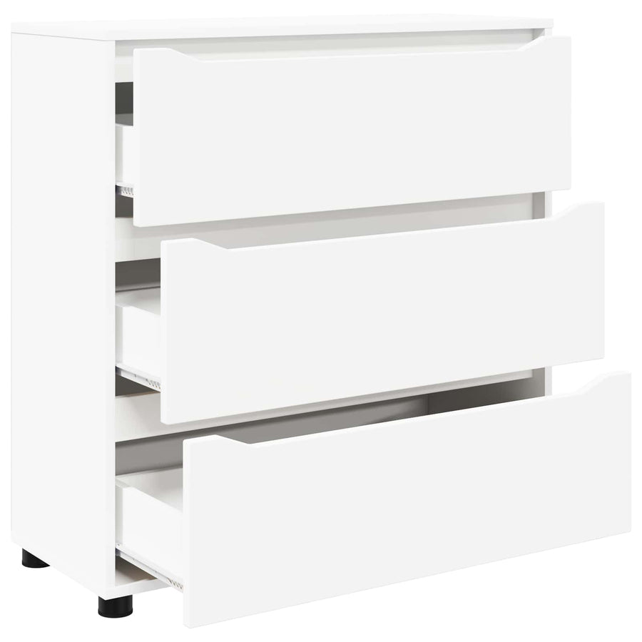 Storage Cabinet 80 x 31 x 81 cm Engineered Wood White
