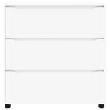 Storage Cabinet White 80 x 31 x 81 cm Engineered Wood - Low Angle