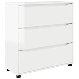 Storage Cabinet High Gloss White 80 x 31 x 81 cm - Front View