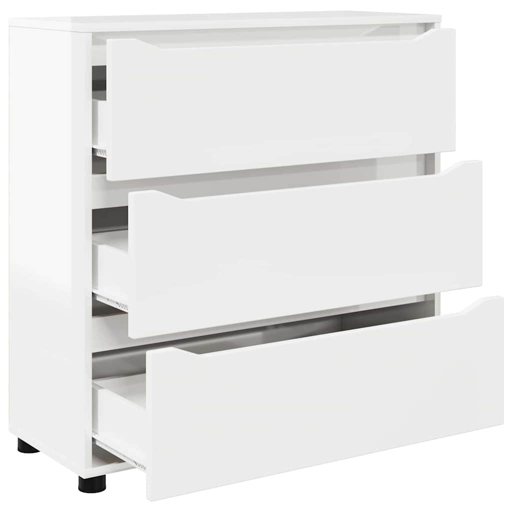 Storage Cabinet High Gloss White 80 x 31 x 81 cm