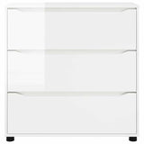 Storage Cabinet High Gloss White 80 x 31 x 81 cm - Low Angle