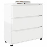 Storage Cabinet High Gloss White 80 x 31 x 81 cm - Side View