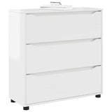 Storage Cabinet High Gloss White 80 x 31 x 81 cm