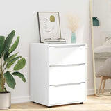 Storage Cabinet White 60 x 48 x 81 cm Engineered Wood - 45-Degree Angle