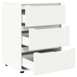 Storage Cabinet White 60 x 48 x 81 cm Engineered Wood - Close-Up Angle