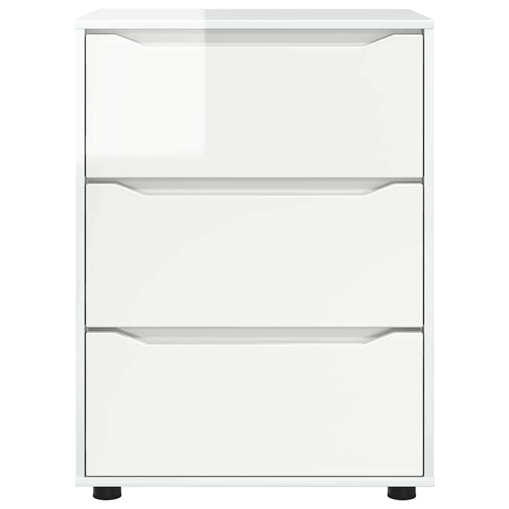 Storage Cabinet High Gloss White 60 x 48 x 81 cm