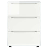 Storage Cabinet High Gloss White 60 x 48 x 81 cm - Close-Up Angle