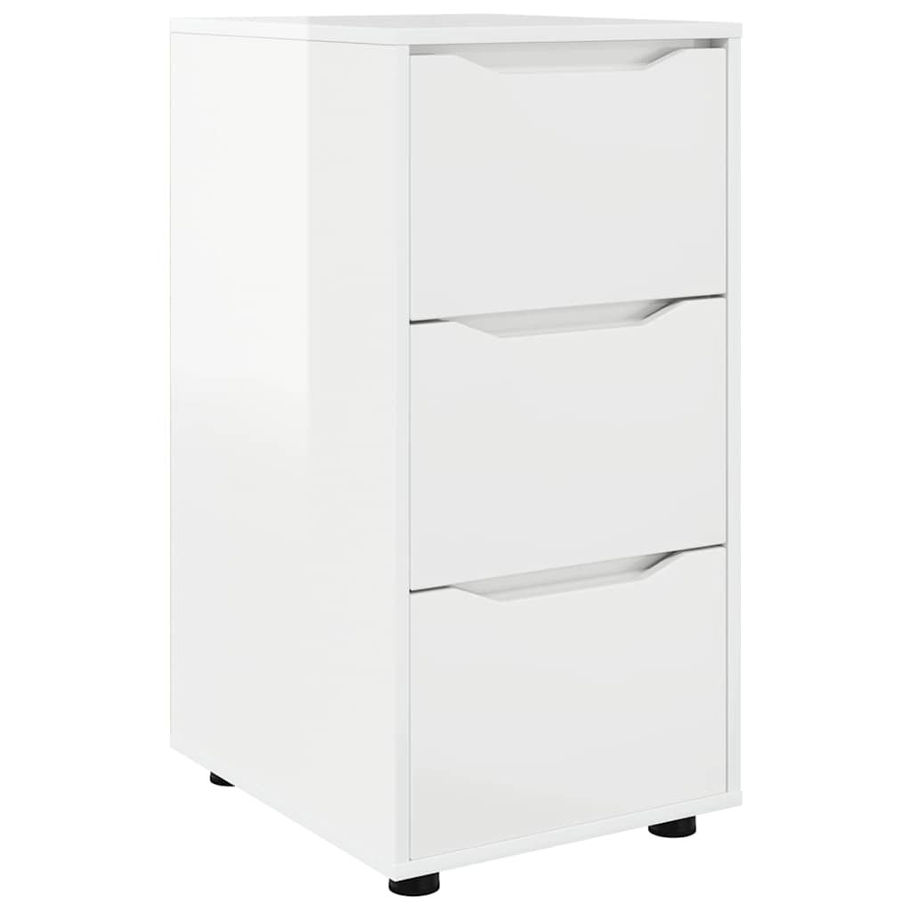 Storage Cabinet High Gloss White 40 x 48 x 81 cm