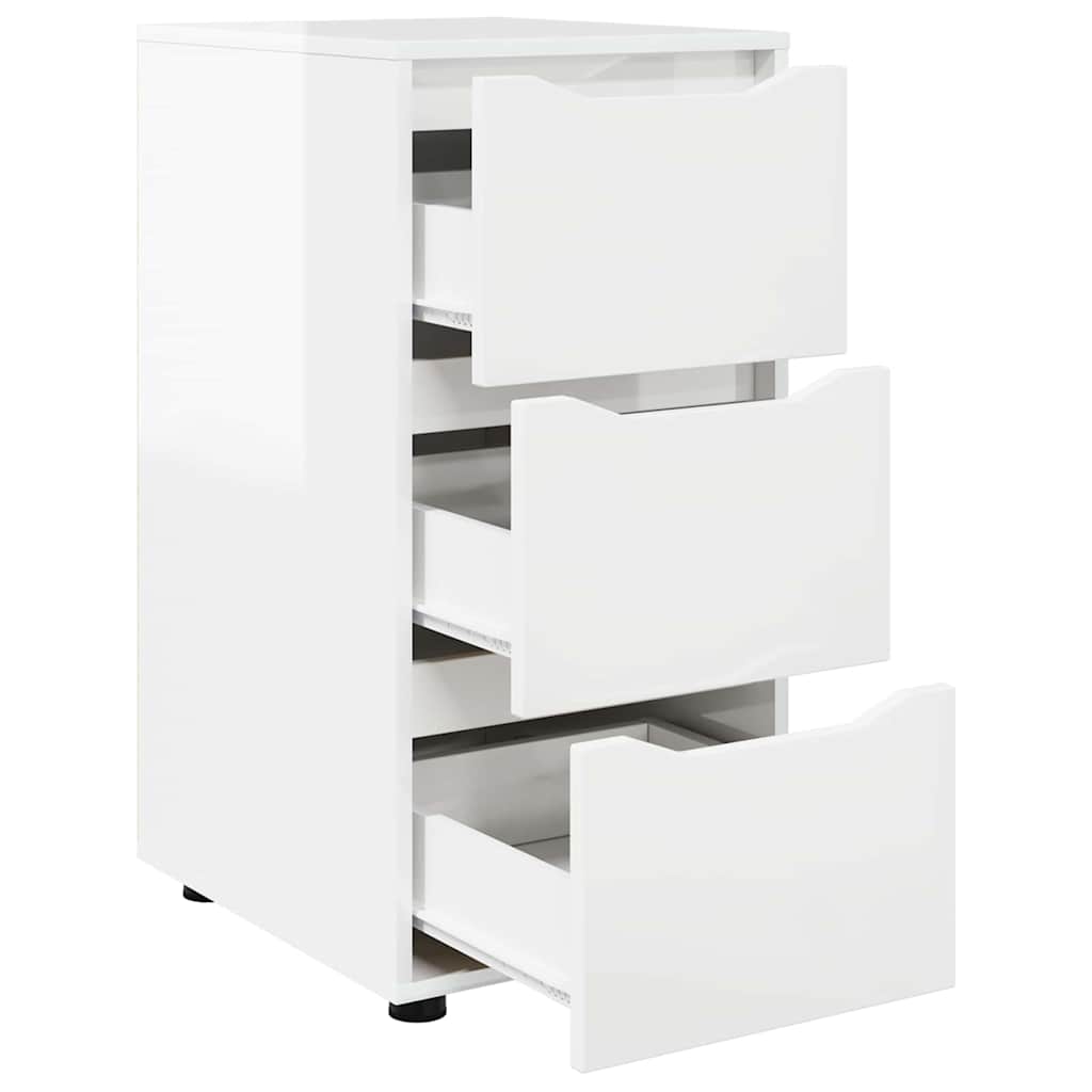 Storage Cabinet High Gloss White 40 x 48 x 81 cm