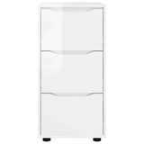 Storage Cabinet High Gloss White 40 x 48 x 81 cm - Low Angle