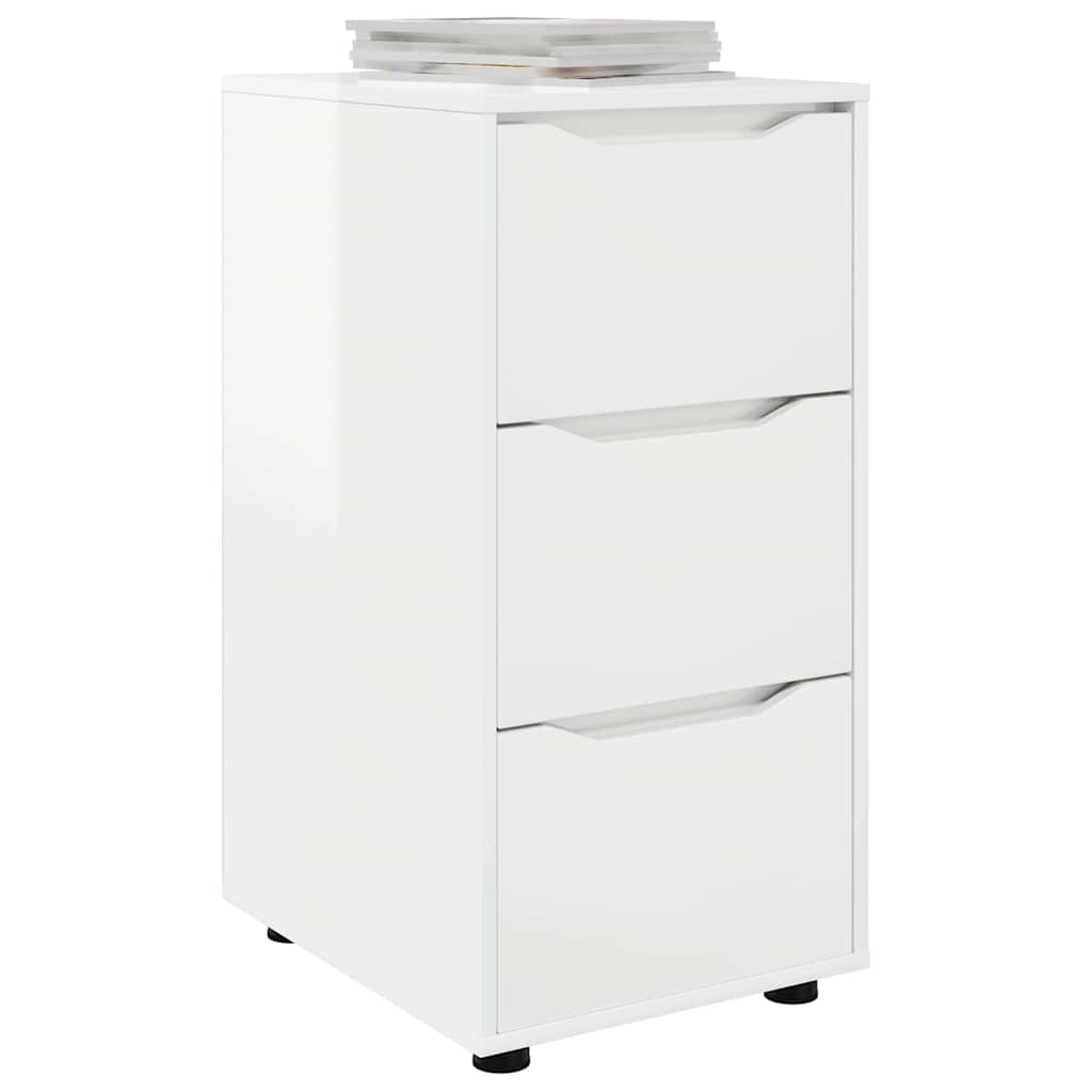 Storage Cabinet High Gloss White 40 x 48 x 81 cm