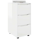 Storage Cabinet High Gloss White 40 x 48 x 81 cm - Side View