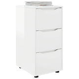 Storage Cabinet High Gloss White 40 x 48 x 81 cm