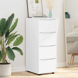 Storage Cabinet White 40 x 48 x 105 cm Engineered Wood - Rear View