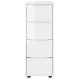 Storage Cabinet High Gloss White 40 x 48 x 105 cm