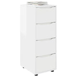 Storage Cabinet High Gloss White 40 x 48 x 105 cm - Side View