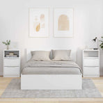 Bedside Tables 2 pcs White 40 x 30 x 67 cm Engineered Wood