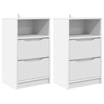 Bedside Tables 2 pcs White 40 x 30 x 67 cm Engineered Wood