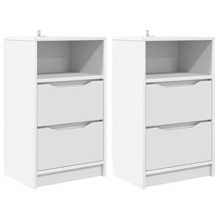 Bedside Tables 2 pcs White 40 x 30 x 67 cm Engineered Wood