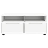 TV Cabinet with Drawer White 100 x 48 x 43 cm Engineered Wood - Rear View