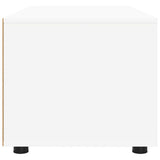 TV Cabinet with Drawer White 100 x 48 x 43 cm Engineered Wood - Close-Up Angle