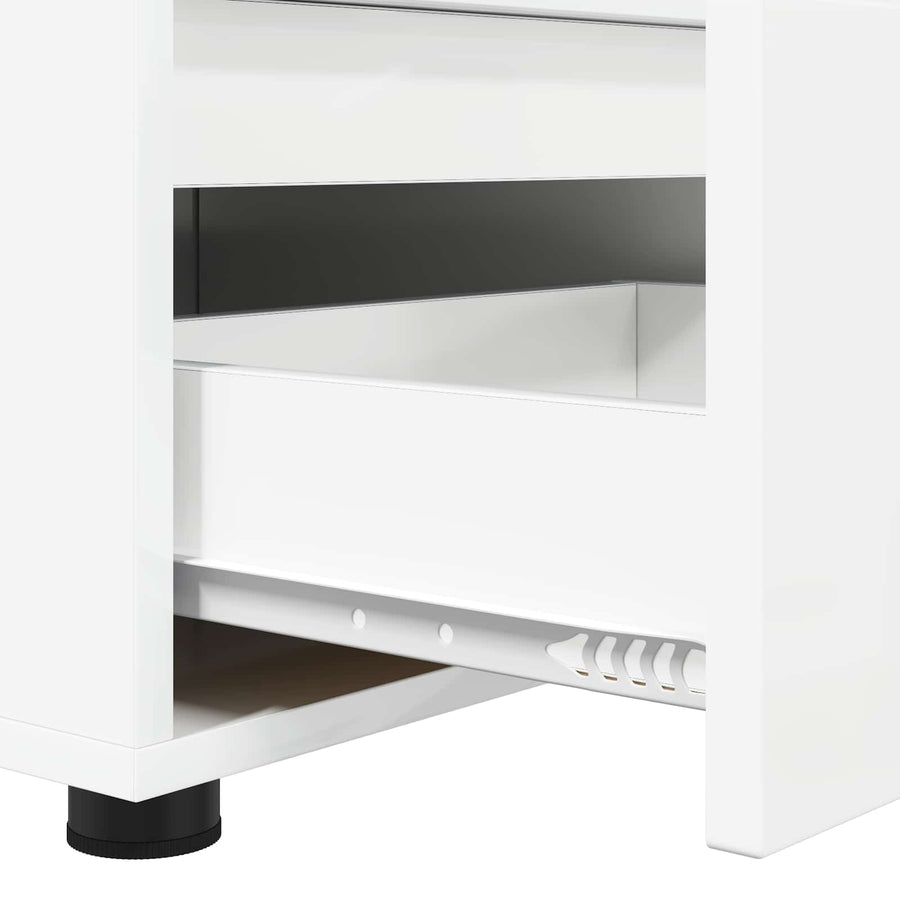 TV Cabinet 100 x 48 x 43 cm High Gloss White Engineered Wood