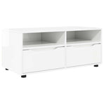 TV Cabinet 100 x 48 x 43 cm High Gloss White Engineered Wood