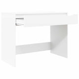 Desk with Drawer White 100 x 50 x 78 cm Engineered Wood - 45-Degree Angle