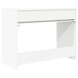 Desk with Drawer White 100 x 50 x 78 cm Engineered Wood - Low Angle