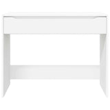 Desk with Drawer White 100 x 50 x 78 cm Engineered Wood - Rear View