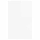 Desk High Gloss White 100 x 50 x 78 cm Engineered Wood - Close-Up Angle