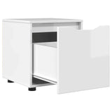 Bathroom Cabinet High Gloss White 40.5 x 40 x 44 cm - Close-Up Angle