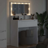 Bedroom Dressing Tables with Drawer White 80 x 39.6 x 135 cm - Top-Down View