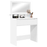 Bedroom Dressing Tables with Drawer White 80 x 39.6 x 135 cm - Side View