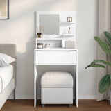 Bedroom Dressing Tables with Drawer White 80 x 39.6 x 135 cm - Top-Down View