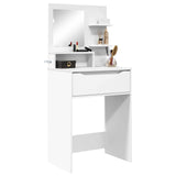 Bedroom Dressing Tables with Drawer White 80 x 39.6 x 135 cm - Side View