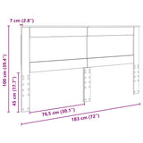 Headboard with Headboard Sonoma Oak 180 cm Engineered Wood - Extra Image