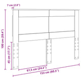 Headboard White Engineered Wood