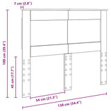 Headboard with Headboard White 135 cm Engineered Wood - Extra Image