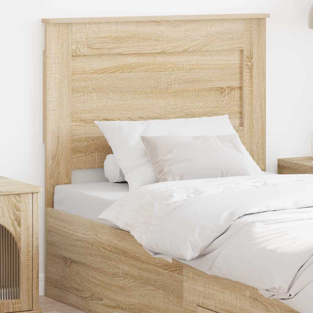 Headboard with Headboard Sonoma Oak 90 cm Engineered Wood