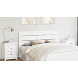 Headboard White Engineered Wood - Rear View