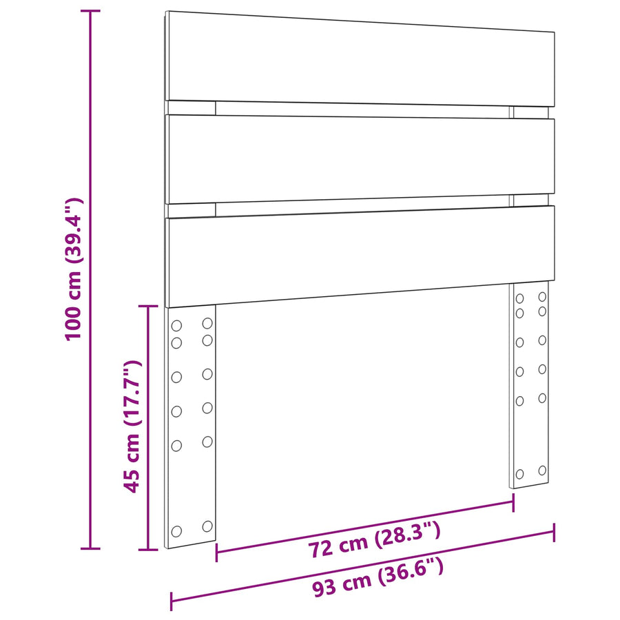 Headboard White Engineered Wood