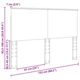 Headboard with Headboard White 150 cm Engineered Wood - Extra Image