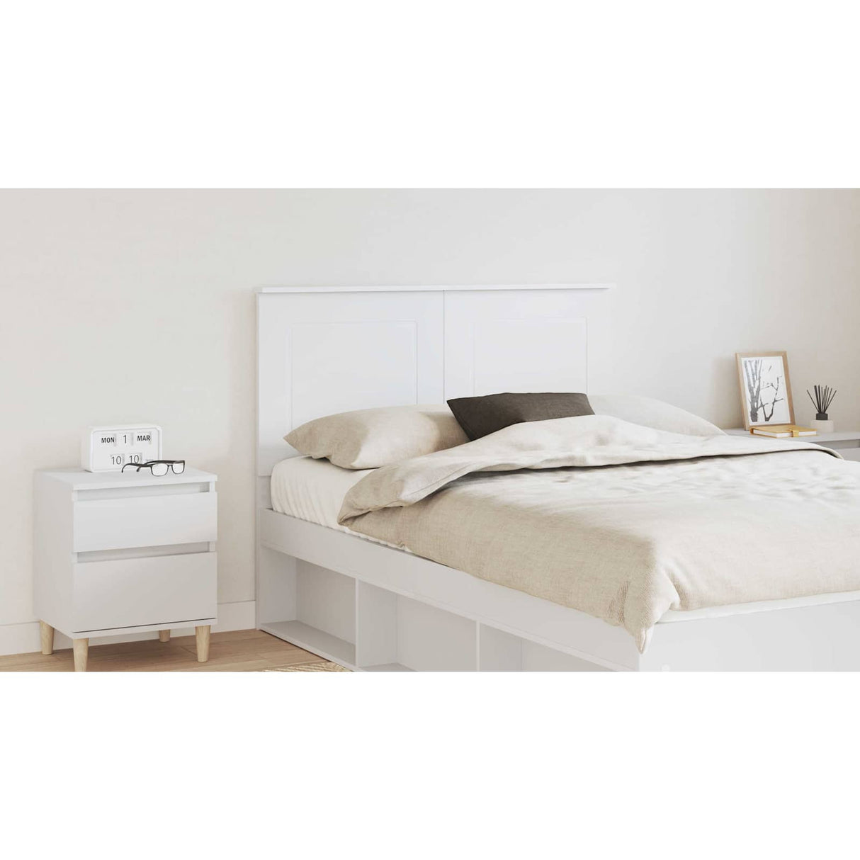 Headboard White 100 cm Engineered Wood
