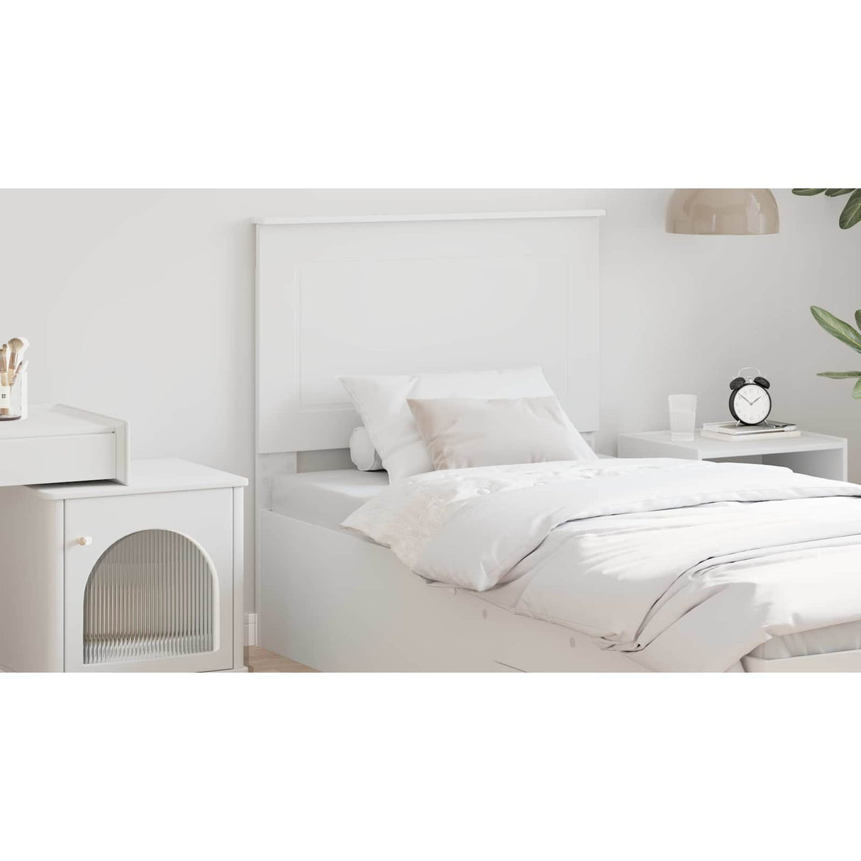 Headboard White 100 cm Engineered Wood