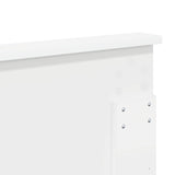Headboard with Headboard White 180 cm Engineered wood - Low Angle