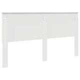 Headboard with Headboard White 180 cm Engineered wood - Rear View
